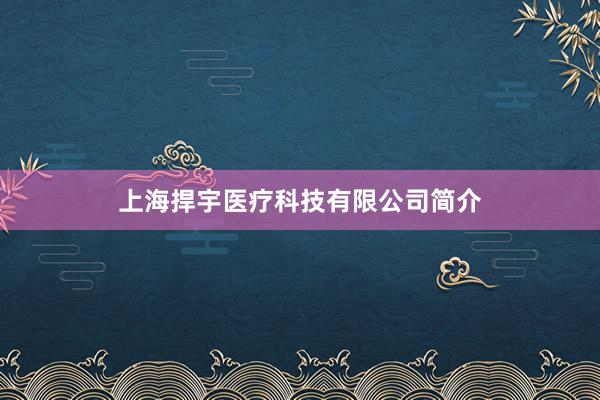 上海捍宇医疗科技有限公司简介